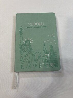 Hinkler Suduko 160 Puzzle Books Mint Green Statue Of Liberty Cover